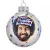 Kurt Adler Housewares And Home Decor Bob Ross Red "Happy Accidents" Ball Ornament