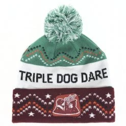 A Christmas Story House Triple Dog Dare Beanie Cap From A Christmas Story Apparel