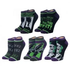 BioWorld Beetlejuice 5 Pack Ankle Socks From Beetlejuice Apparel
