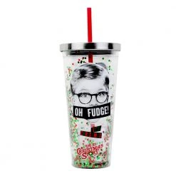 Spoontiques Oh Fudge 20oz Glitter Straw Cup From A Christmas Story